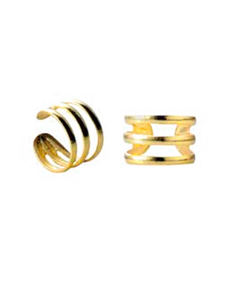 Ear cuff triple arito oro