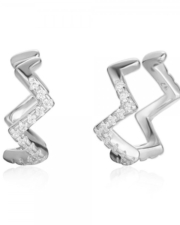 Ear cuff zig zag plata