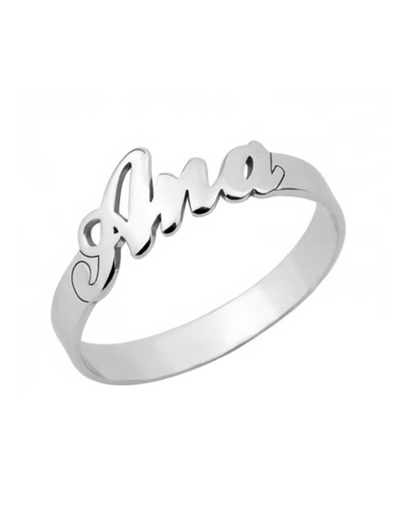 Anillo Nombre Personalizado Plata