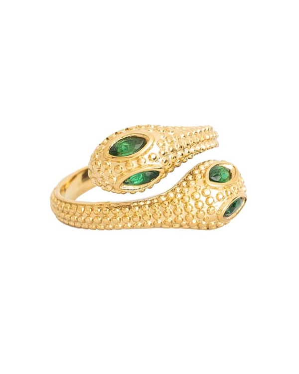 Anillo-Serpiente-verde-Gold