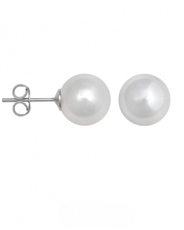 Pendientes Perlas 10mm Plata