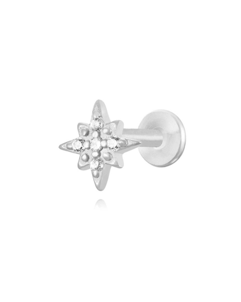 PIERCING-CHAPA-ESTRELLA-POLAR-PLATA