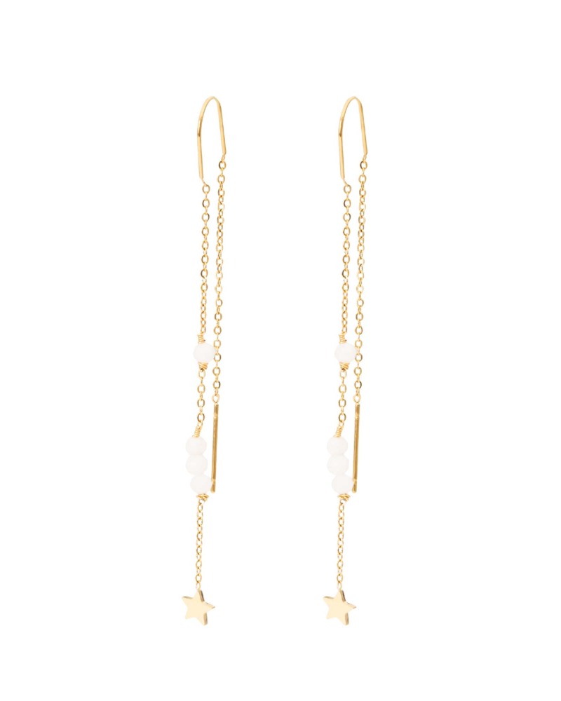 pendientes-estrellas-blancas-cadenas-gold