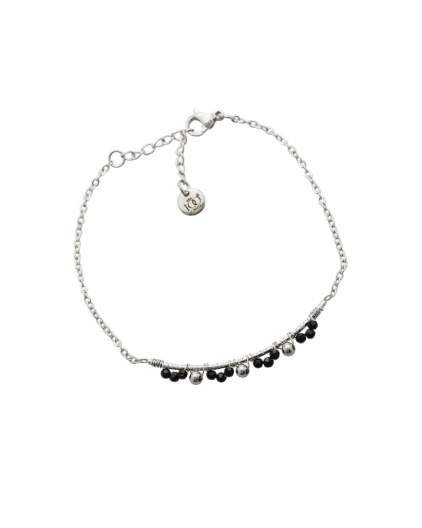 Pulsera Arco Ónix Acero