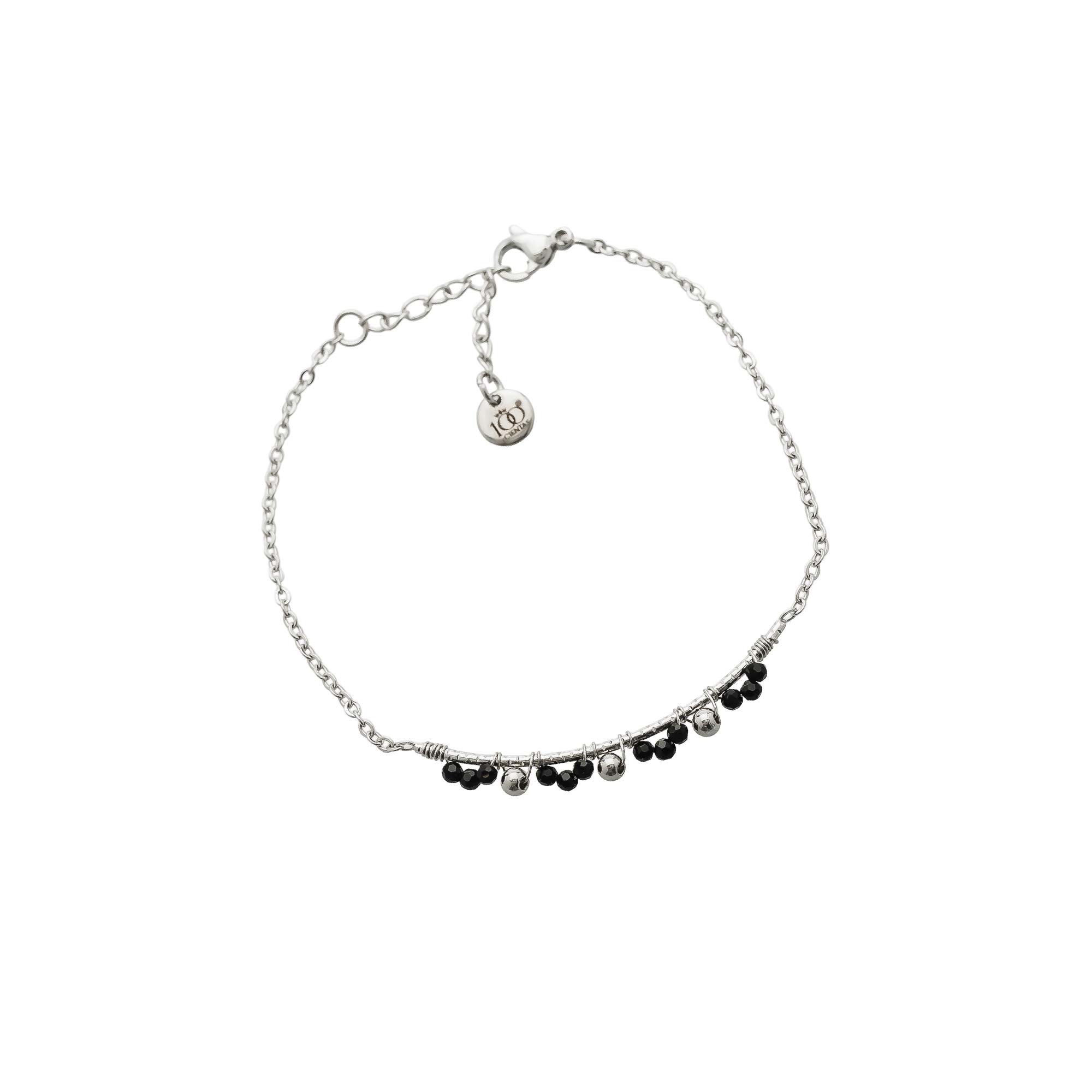 Pulsera Arco Ónix Acero