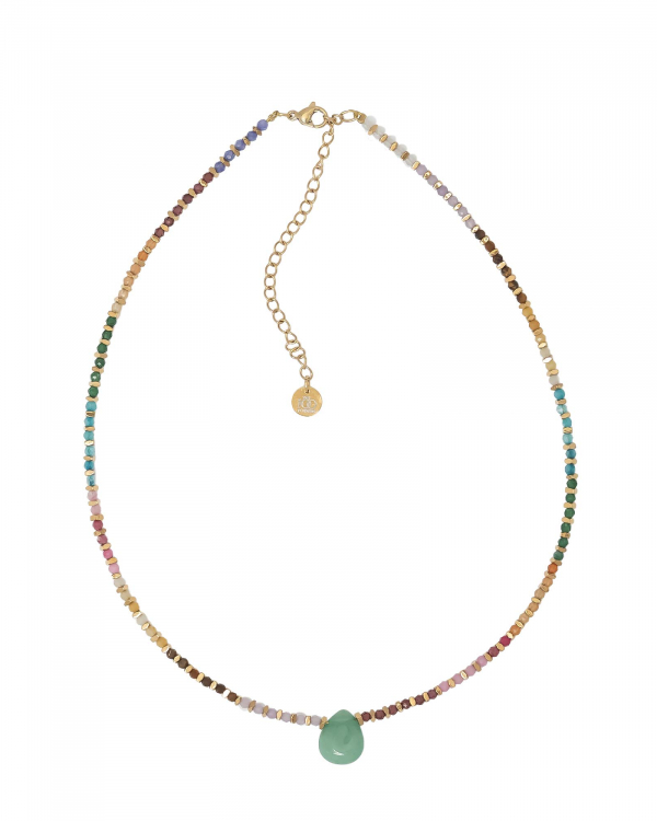Collar Gota Jade Verde Colors Gold