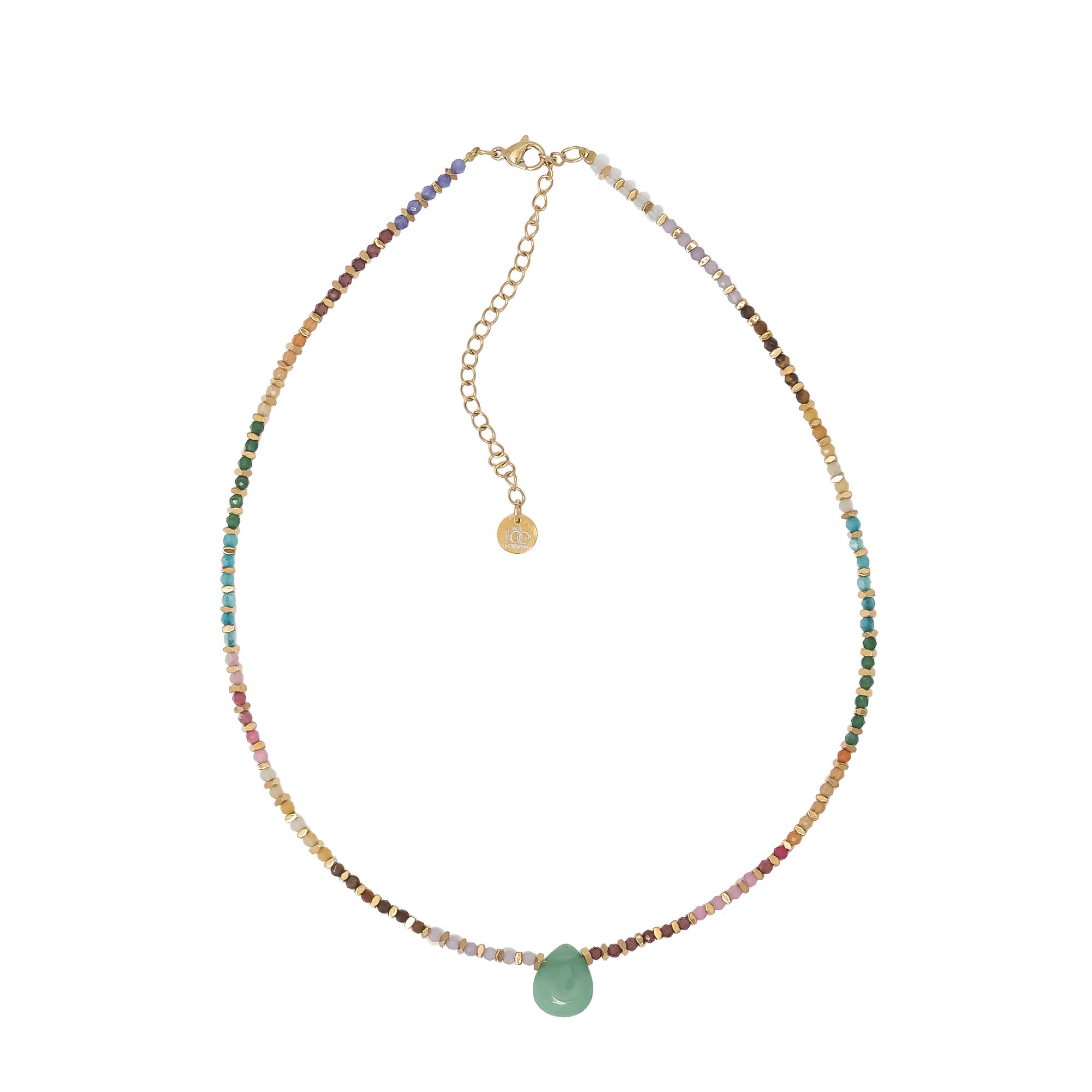 Collar Gota Jade Verde Colors Gold