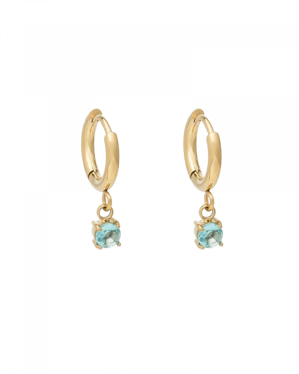 Aros Azul Pastel Gold