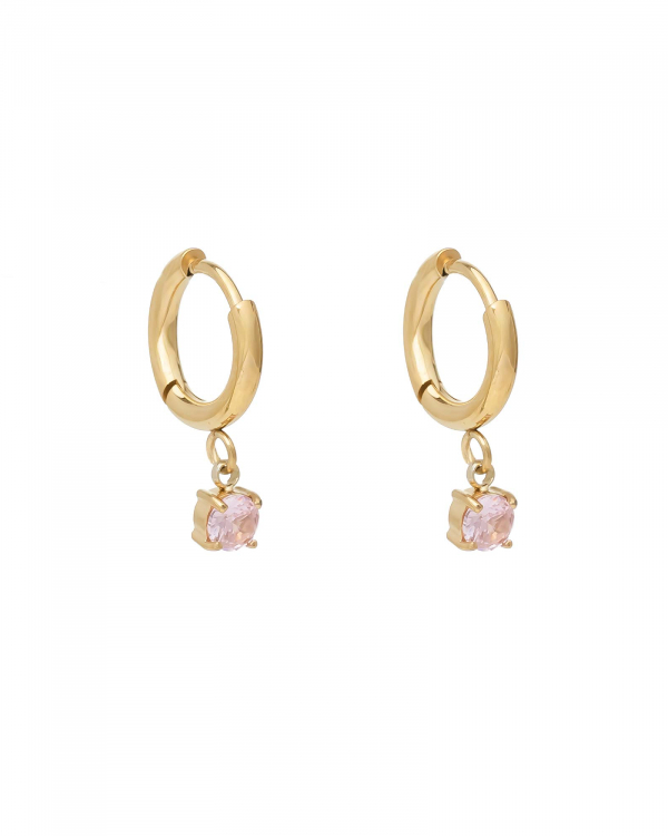 Aros Rosa Pastel Gold