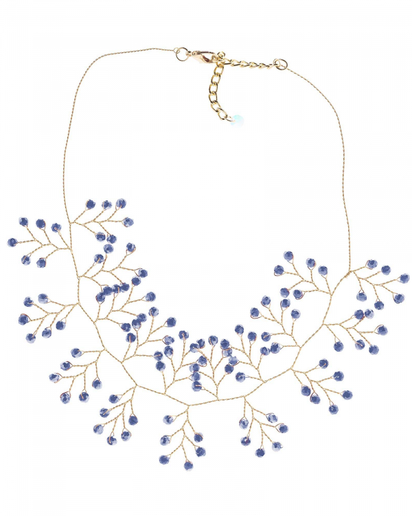 Chocker Piedras Azules Gold