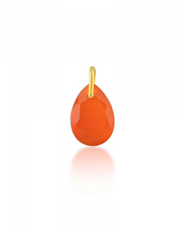 Colgante Gota Cornalina Oro