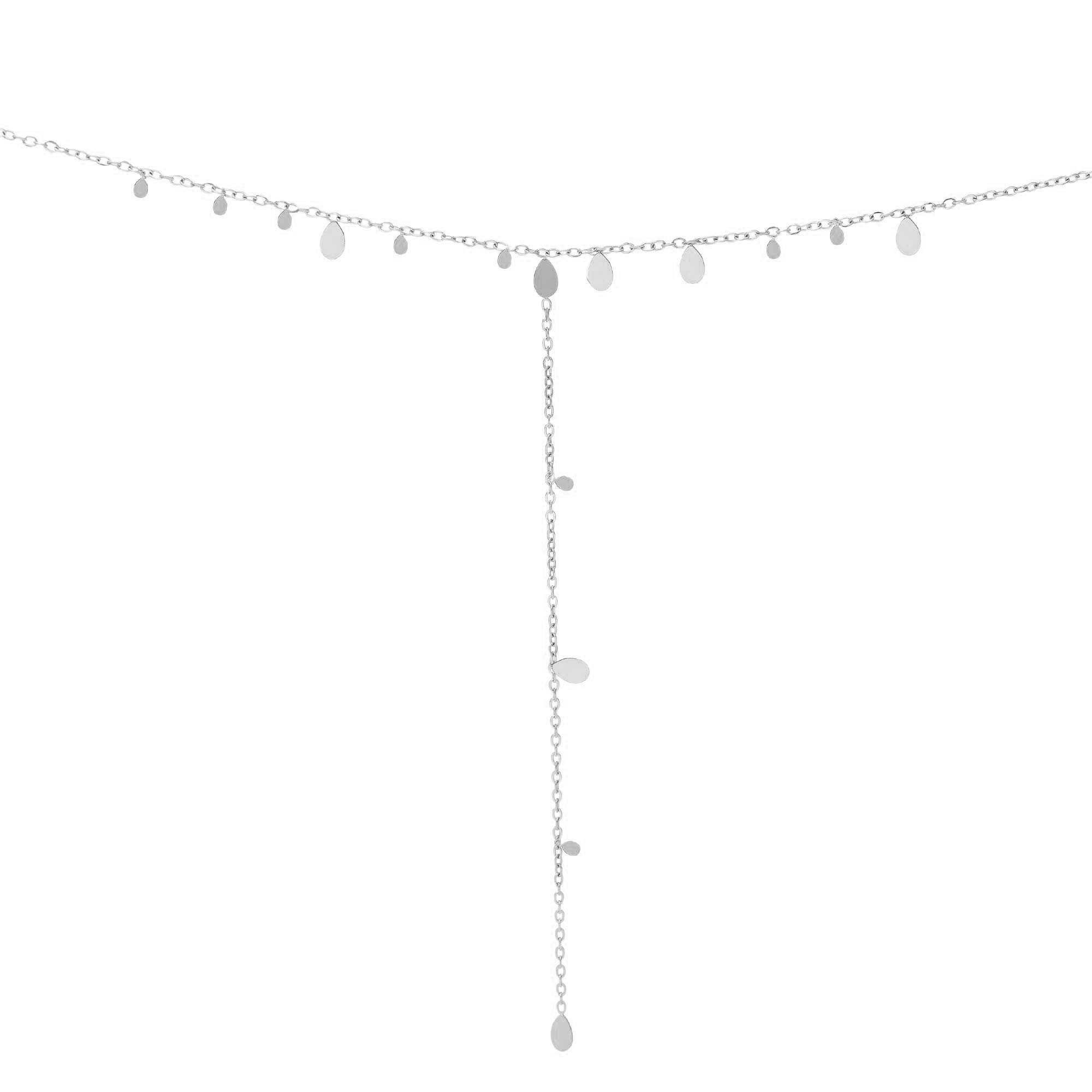 Collar Corbata Gotas Acero