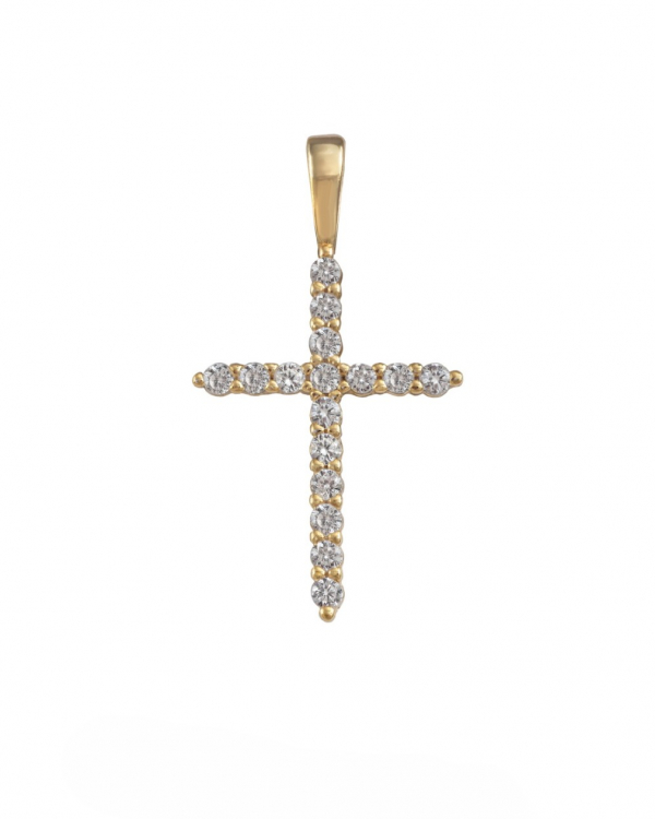 Colgante Cruz Czs Oro 22mm