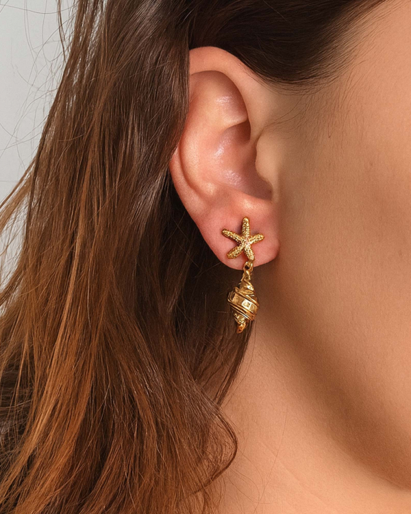 Pendientes Estrecaracol Gold