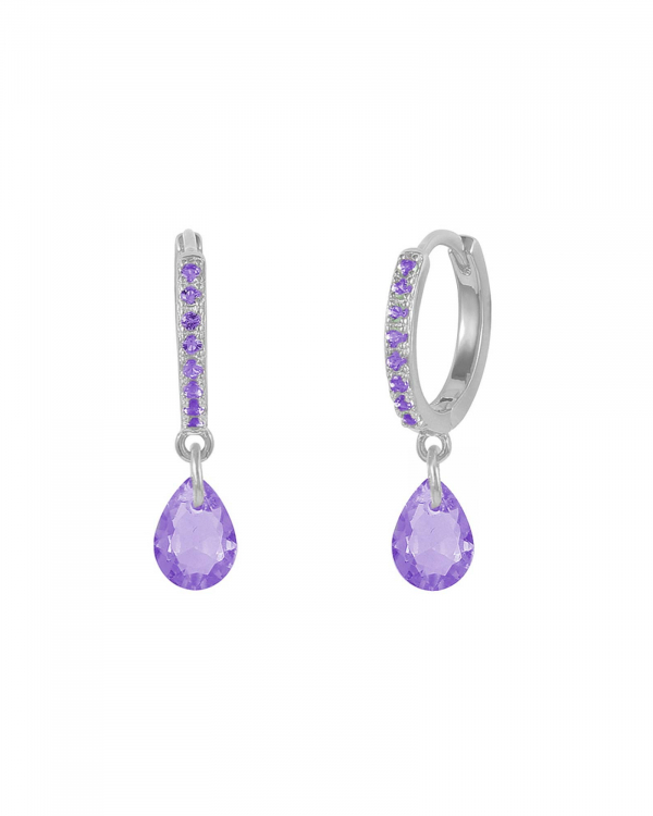 Aro Gota Malva Plata