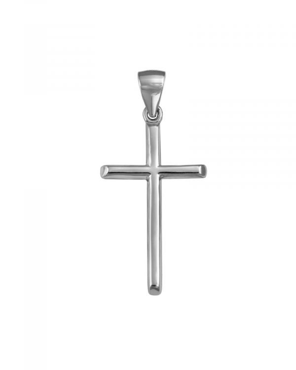 Colgante Cruz Larga Plata