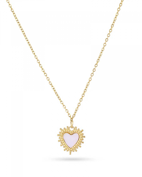 Collar Corazon Nácar Gold