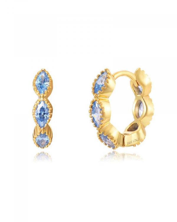 Mini aro Olivia Azul Cielo Oro