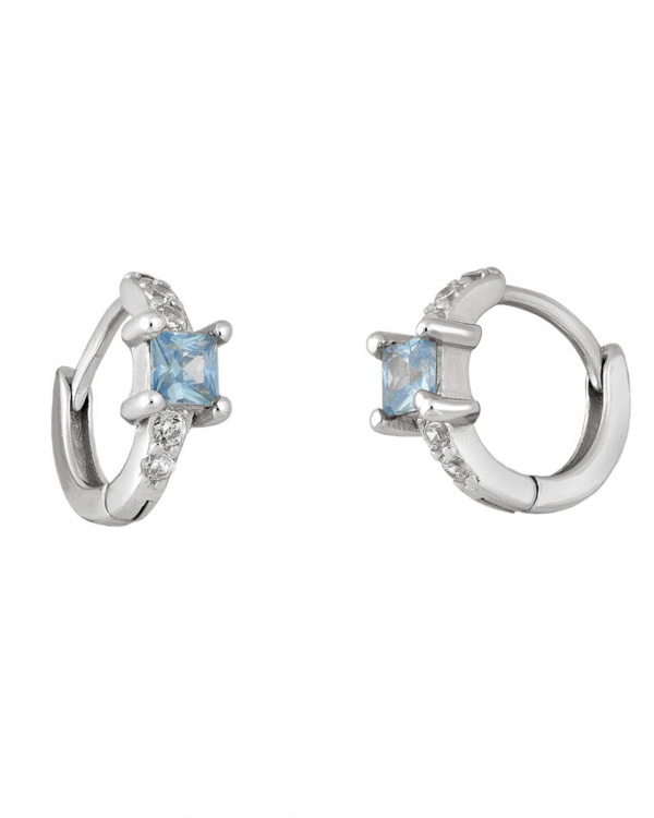 Mini Aro Square Cielo Plata