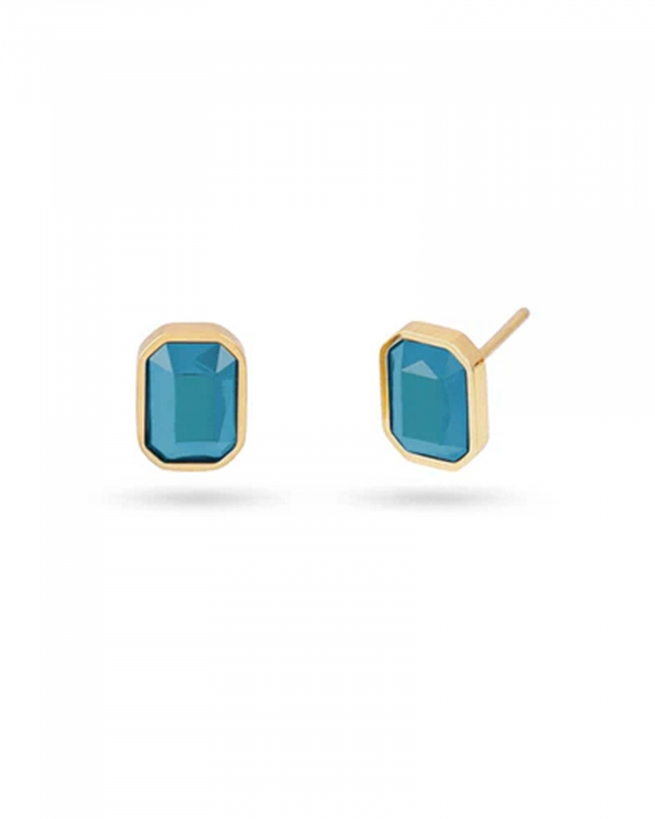 Pendientes Pixels Azul Gold