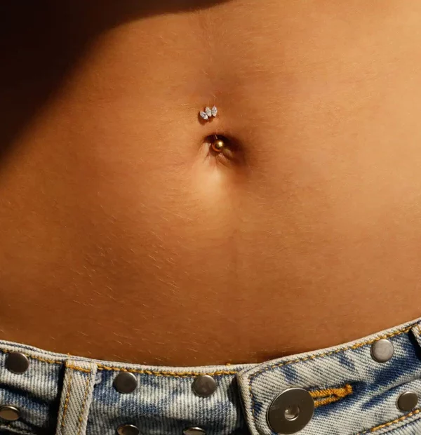 Piercing Ombligo Trihoja Gold