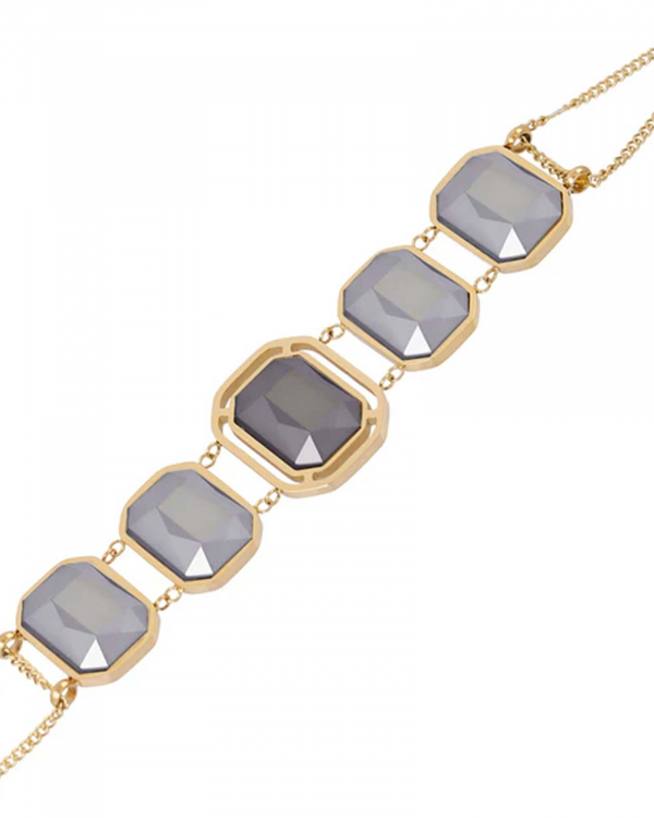 Pulsera Pixels Gris Gold