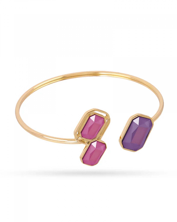 Pulsera Rigida Pixels Rosa Gold