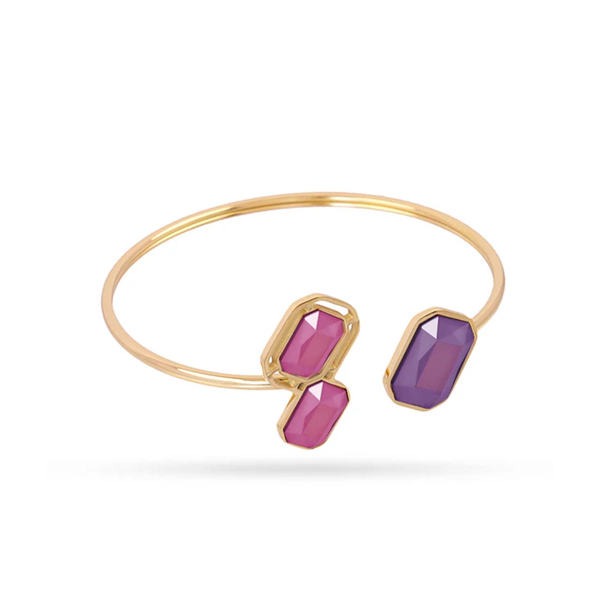 Pulsera Rigida Pixels Rosa Gold