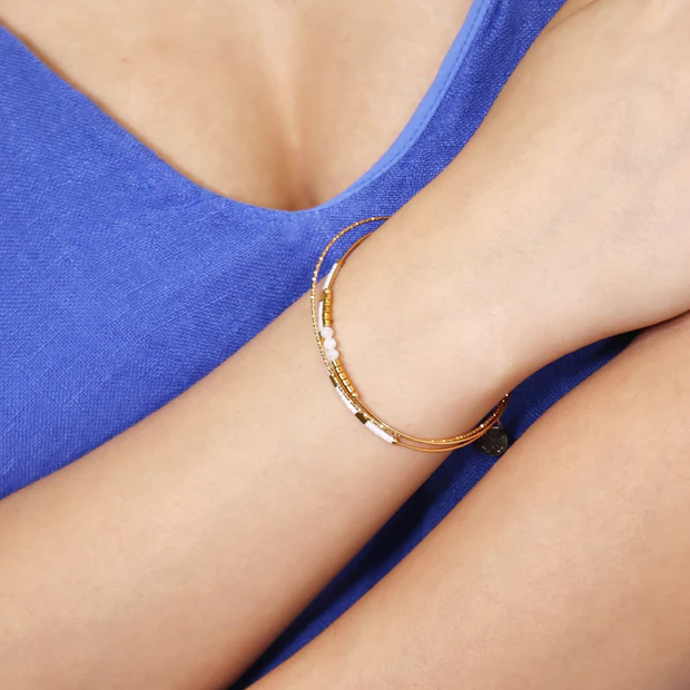 Pulsera Spirit Blanca Gold