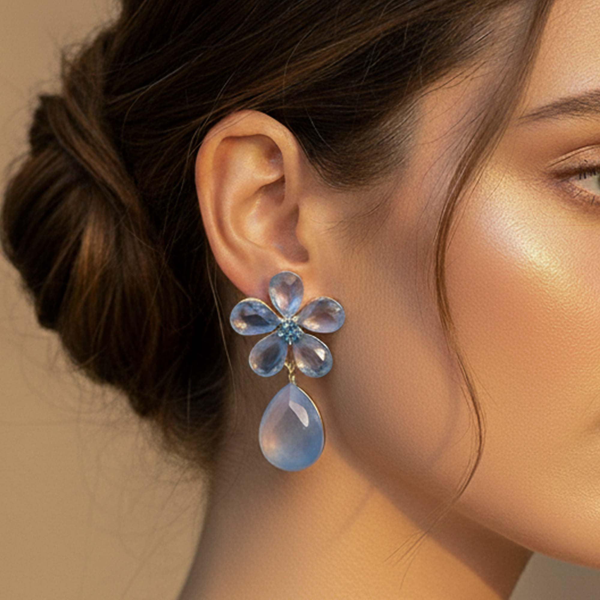 Pendientes-Flor-Azul