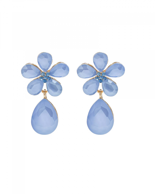 Pendientes Flor Azul