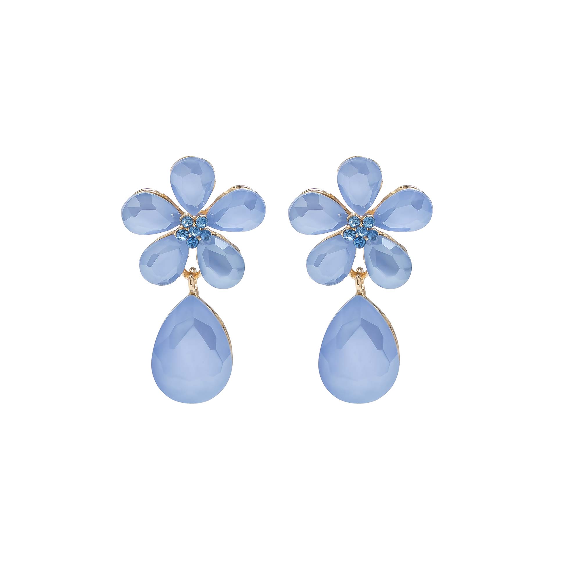 Pendientes Flor Azul