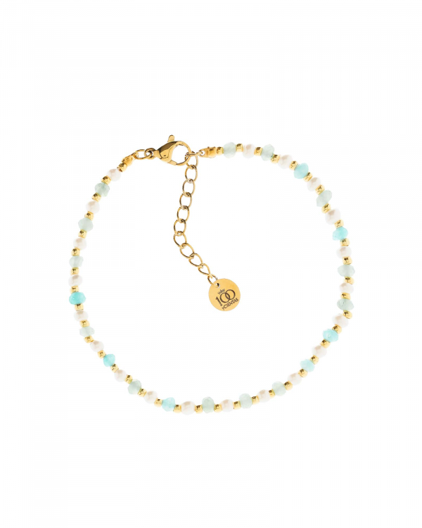 Pulsera Siena Perlitas y Aventurina Gold