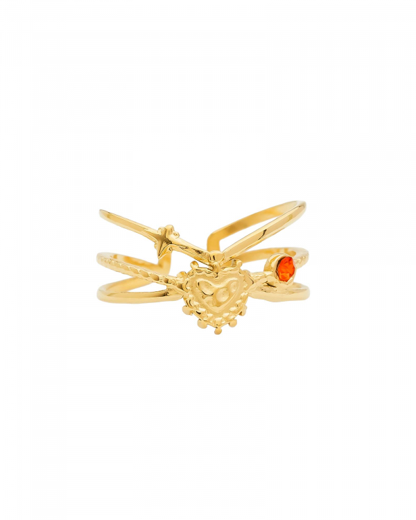 Anillo Corazón Orange Gold
