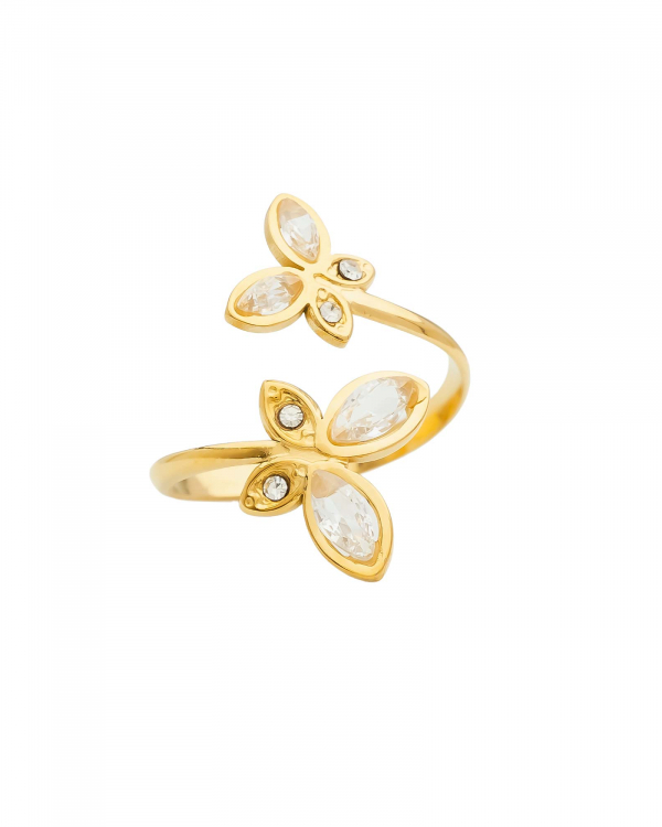 Anillo Dos Mariposas Gold