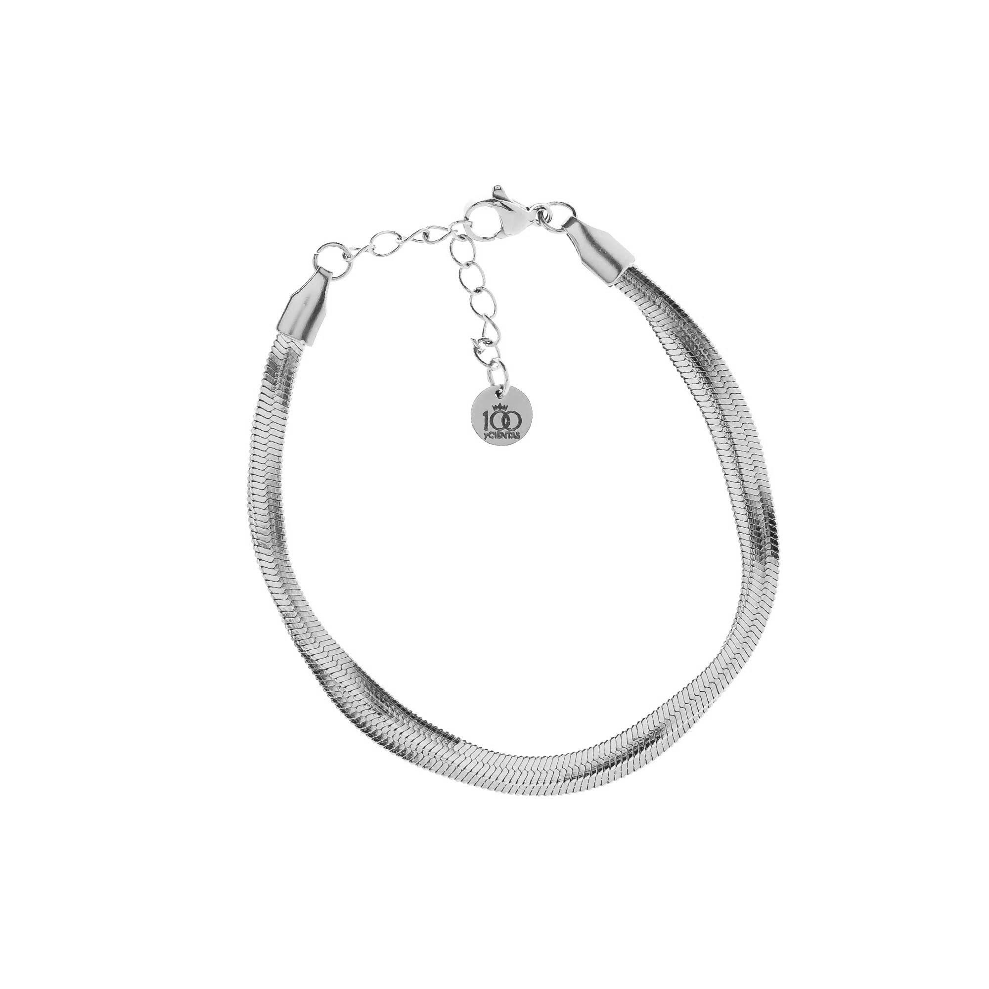 Pulsera Doble Plana Acero