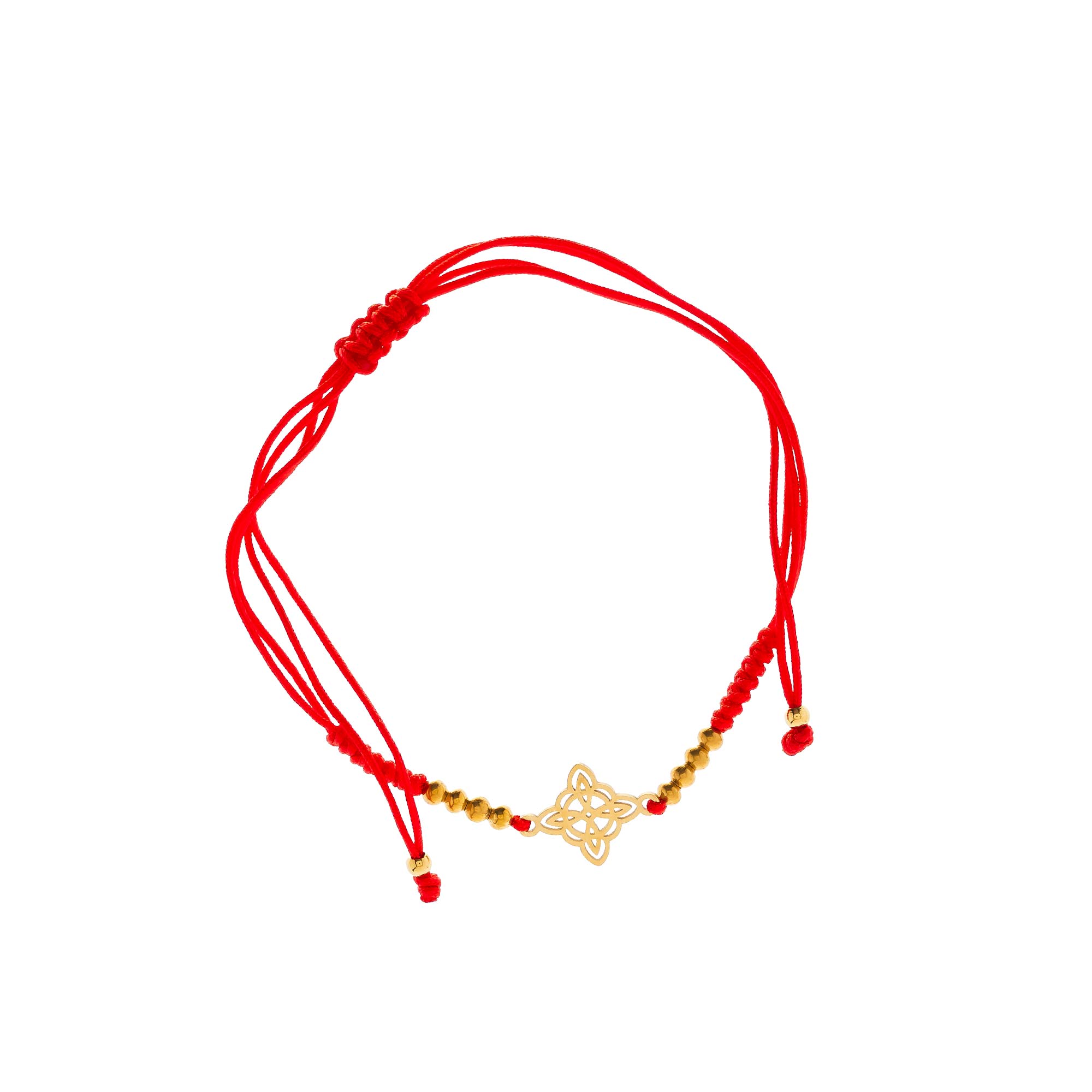Pulsera Nudo Bruja Roja Gold - Imagen 2
