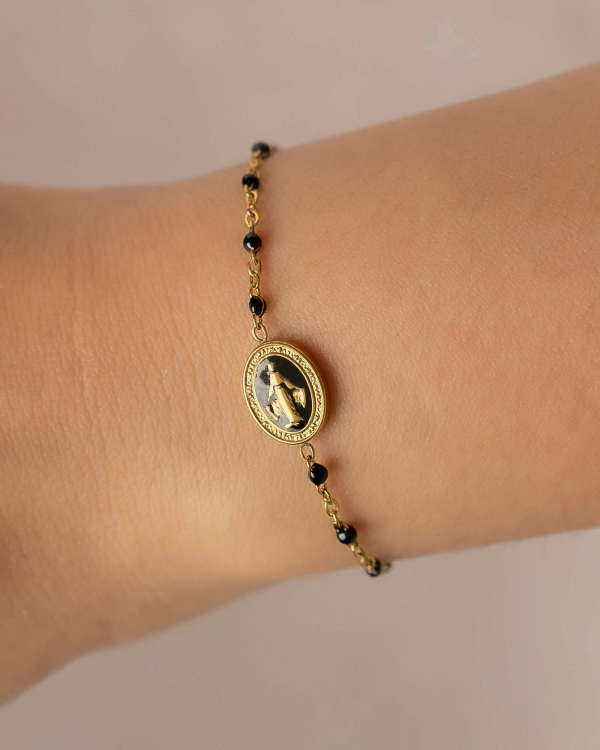 Pulsera Virgen Negra Gold