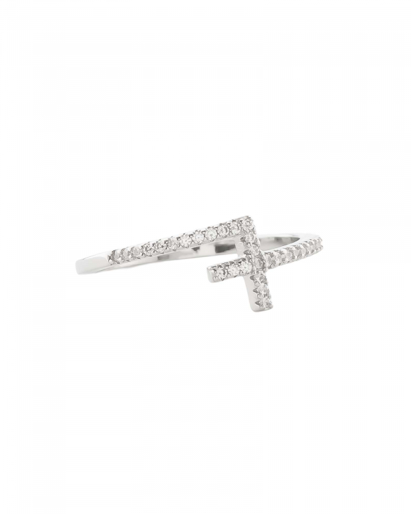 Anillo Cruz Circonitas Plata