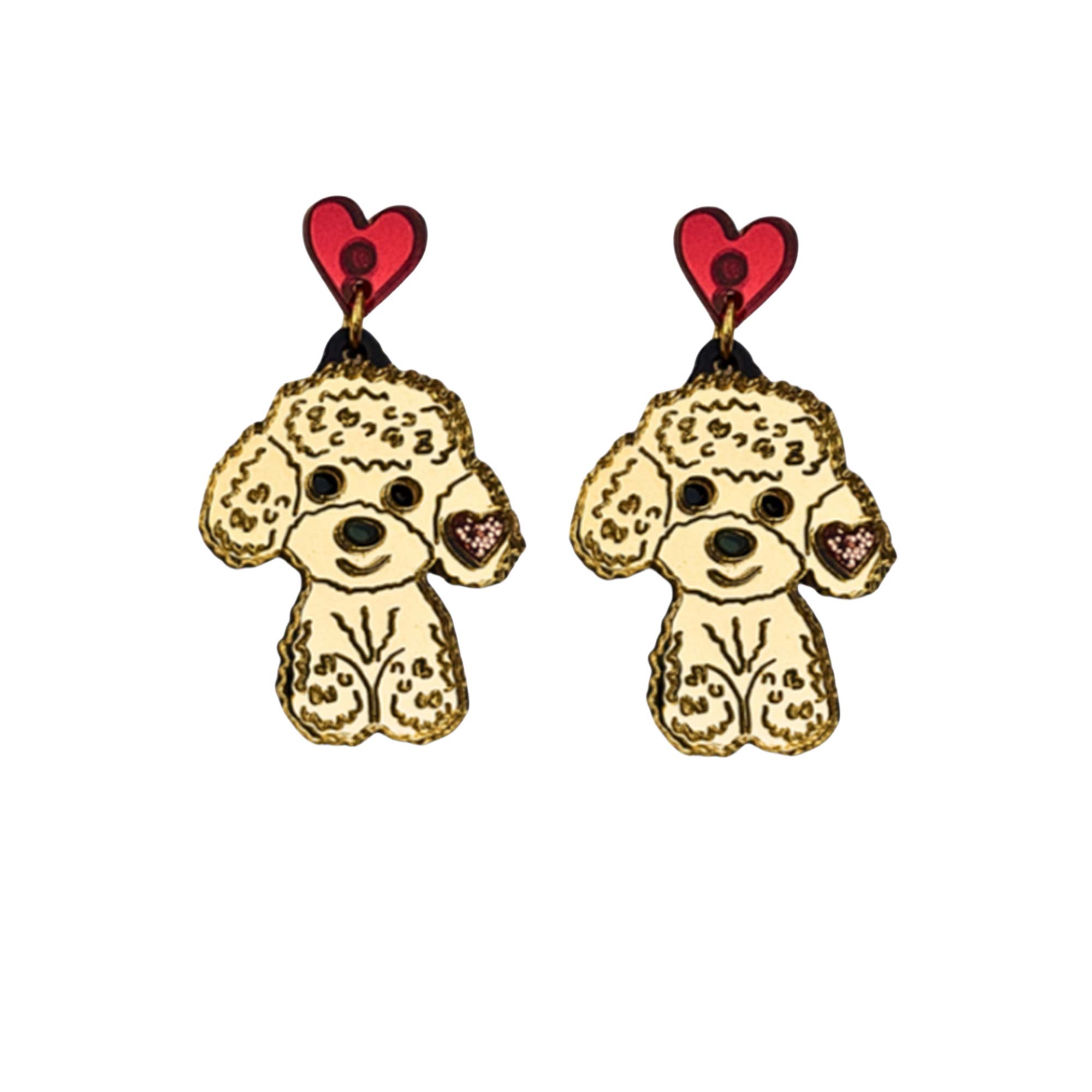 Pendientes Caniche METACRILATO