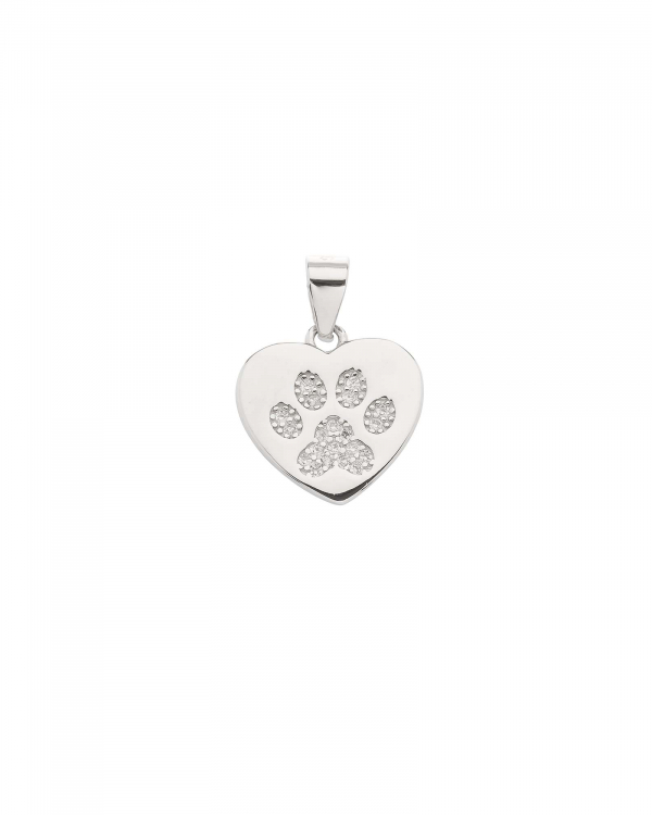 Colgante Corazon Huella Czs Plata