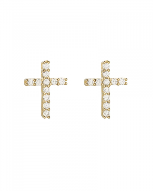 Pendiente Cruz Colosal Oro