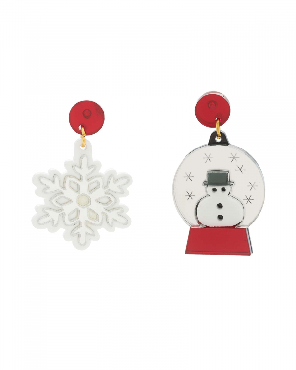 Pendientes Copo Nieve METACRILATO