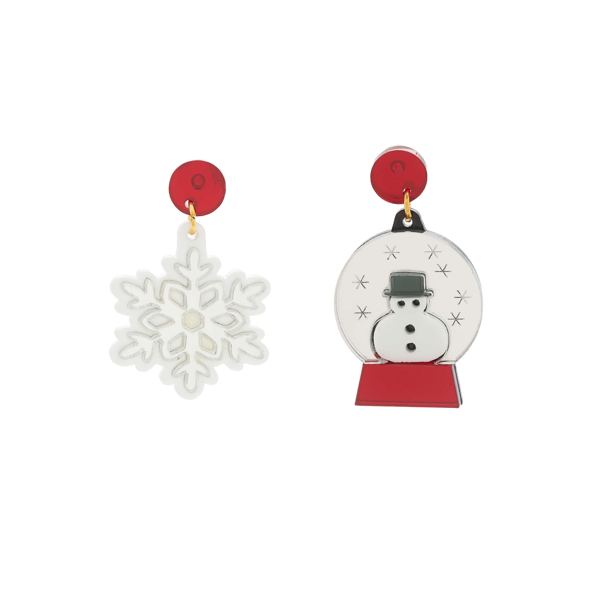 Pendientes Copo Nieve METACRILATO