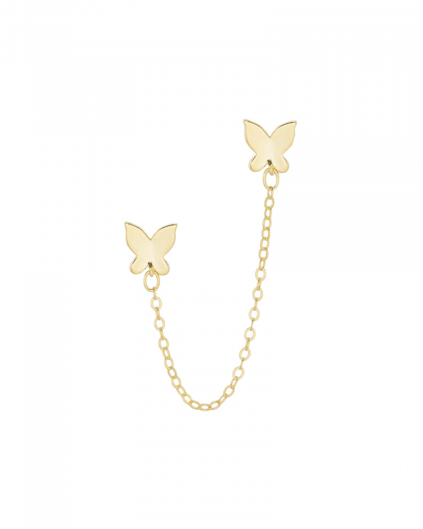 Pendiente Mariposas Cadena Oro