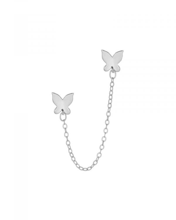 Pendiente Mariposas Cadena Plata