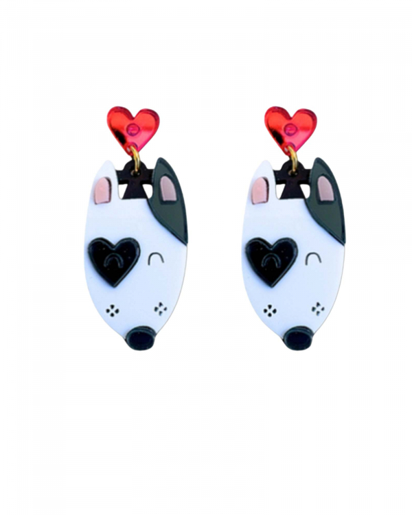 Pendientes Bull Terrier METACRILATO
