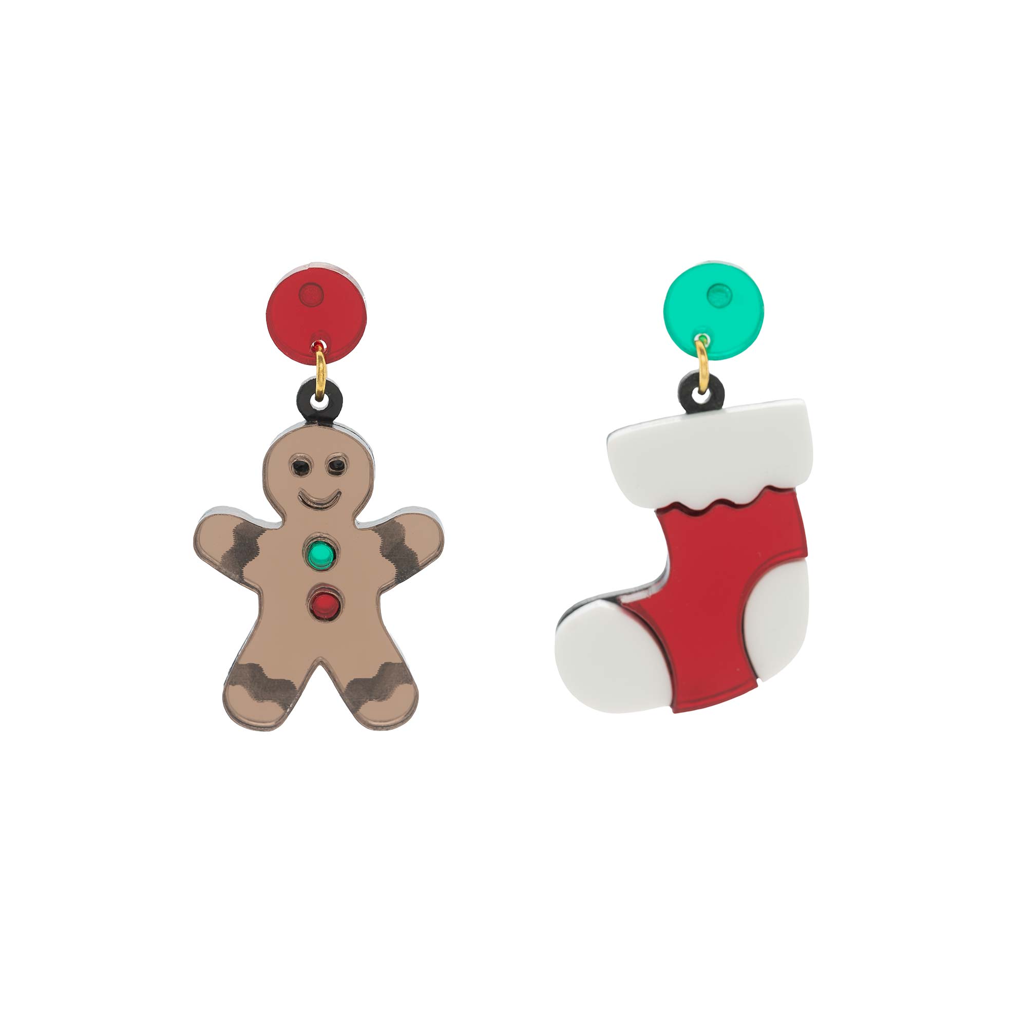 Pendientes Calcetin Navidad Metacrilato