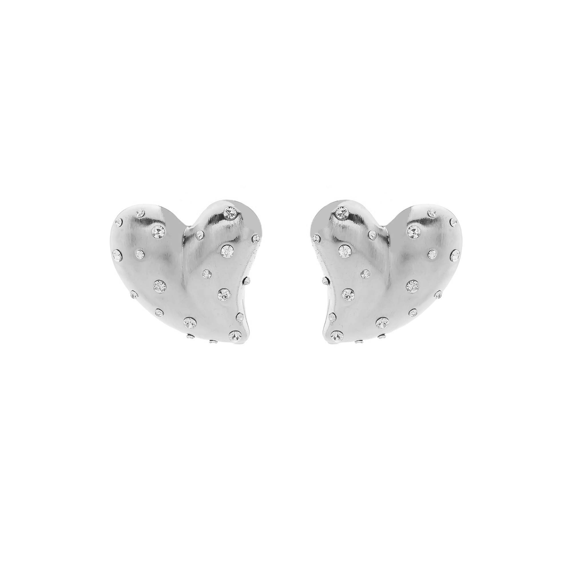 Pendientes Corazone Brillitos Acero