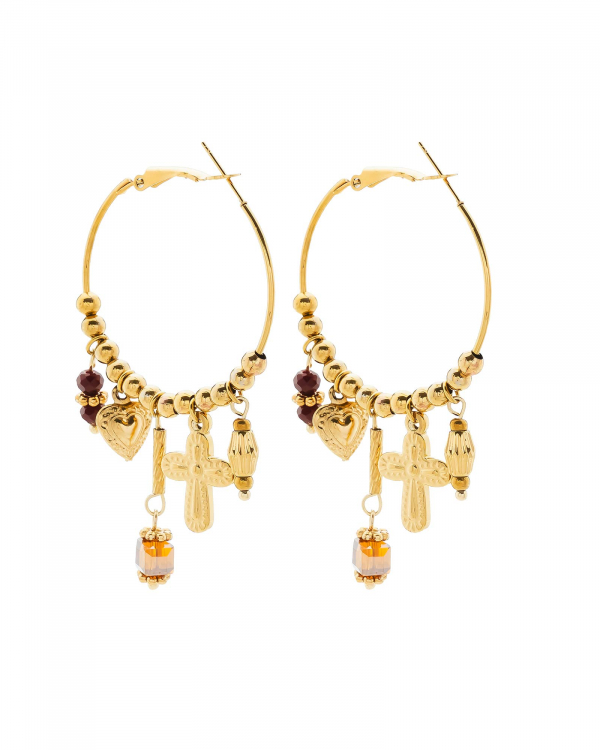 Aros Cruz Brown Gold